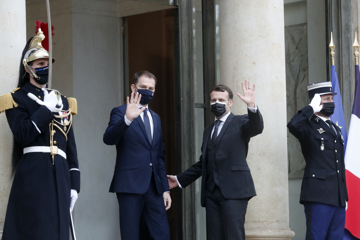 Emmanuel Macron a Igor Matovič