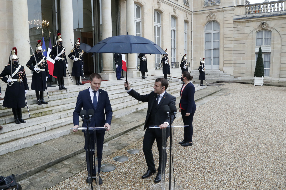Emmanuel Macron a Igor Matovič