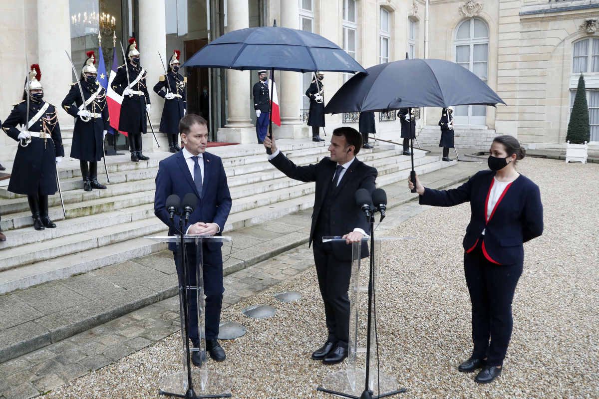 Emmanuel Macron a Igor Matovič