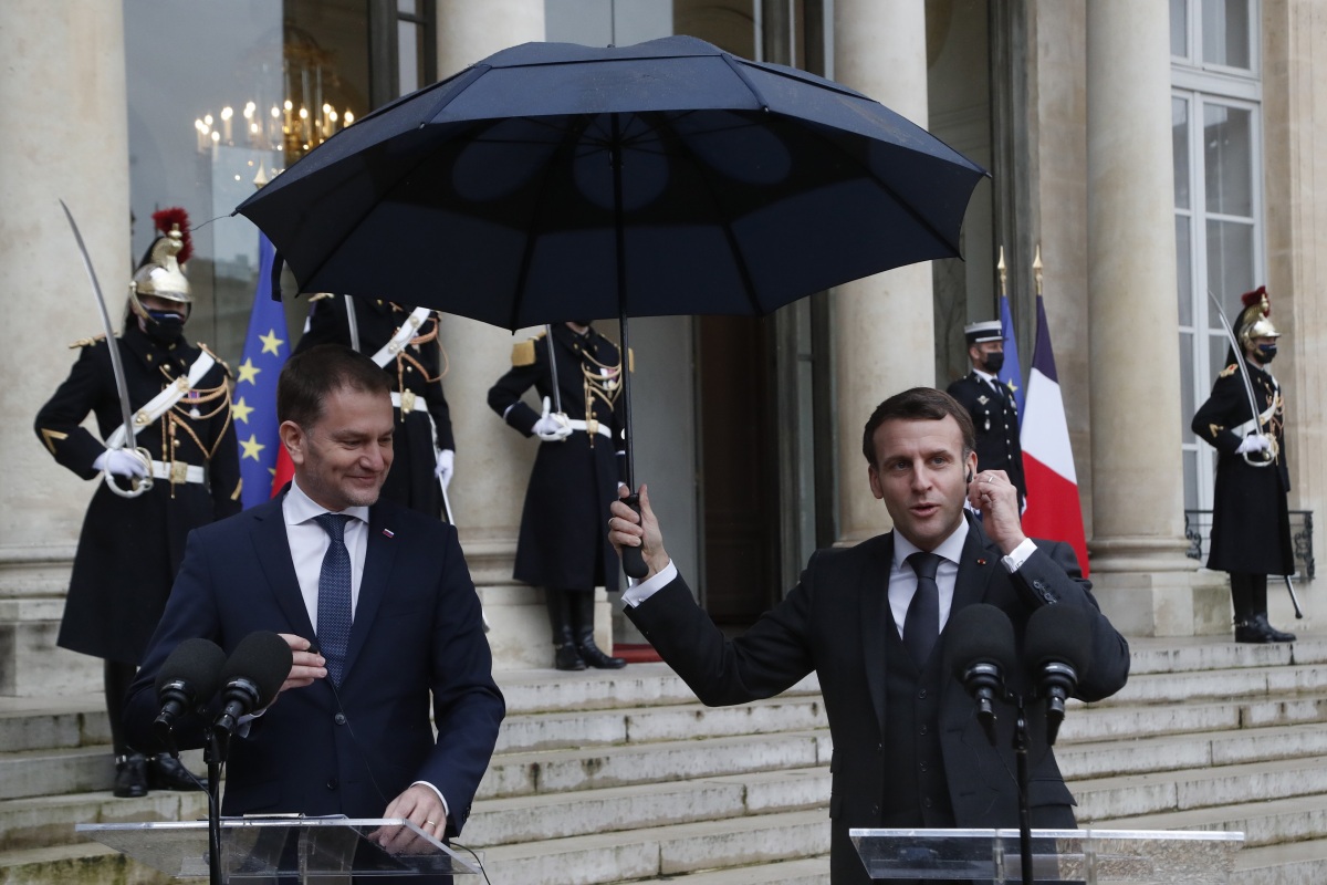 Igor Matovič / Emmanuel Macron /
