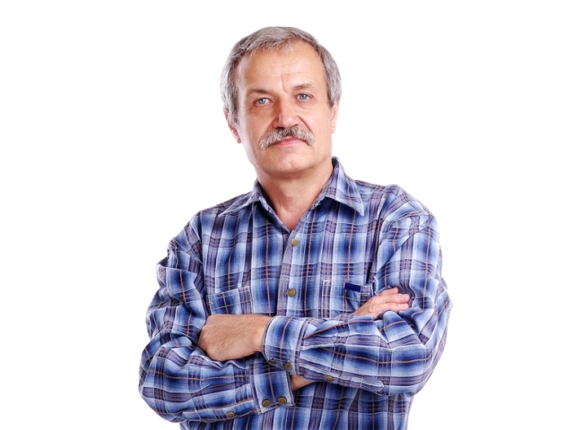 muž, košeľa, založené ruky