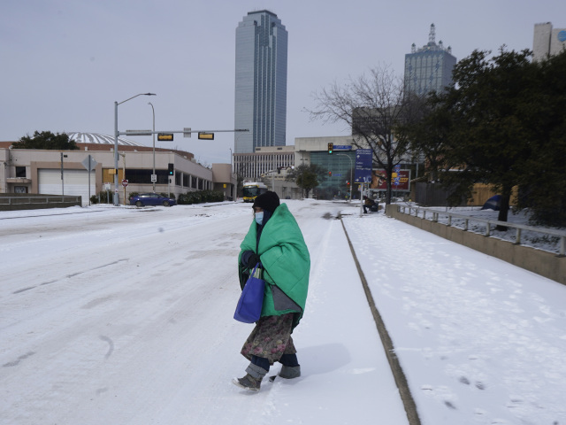 USA Texas počasie sneh búrka sneženie