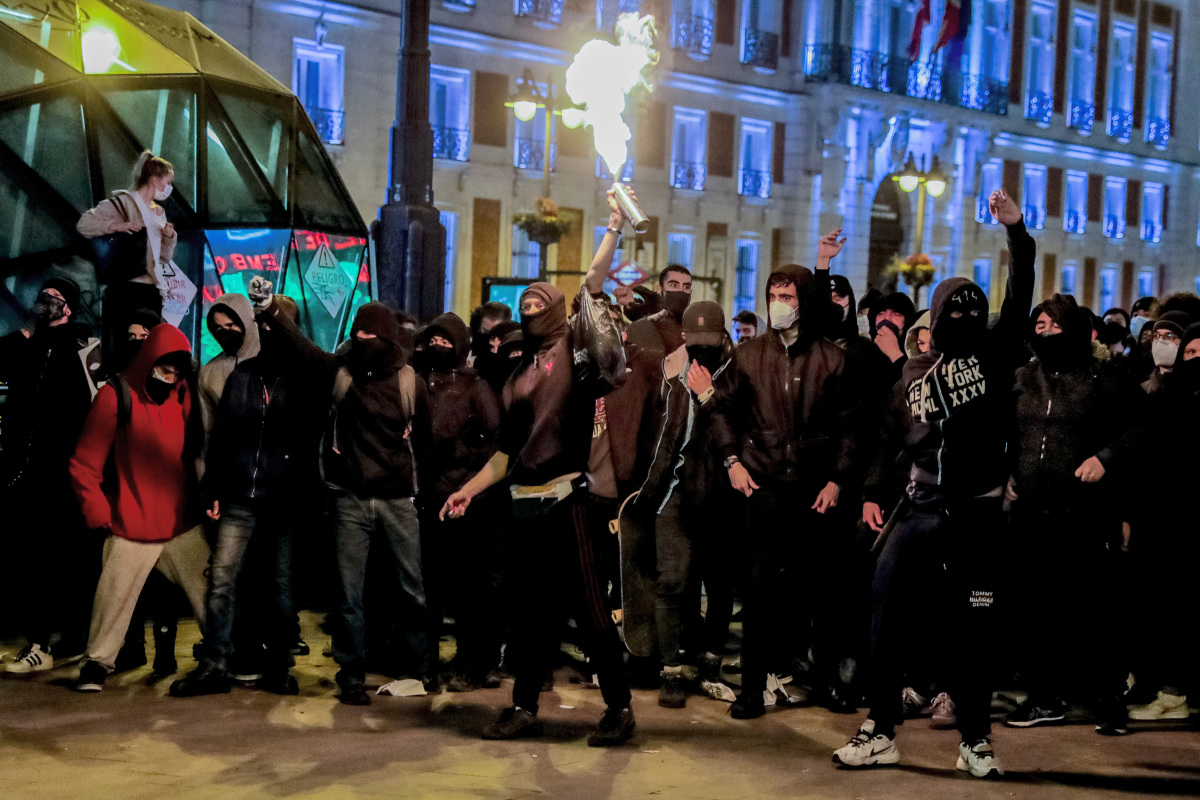 Spain-Rapper Protests