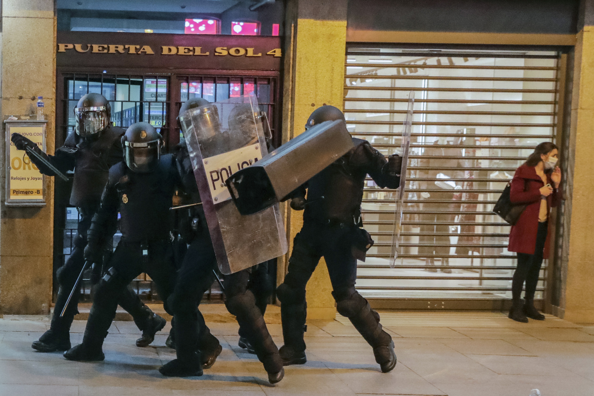 Spain-Rapper Protests