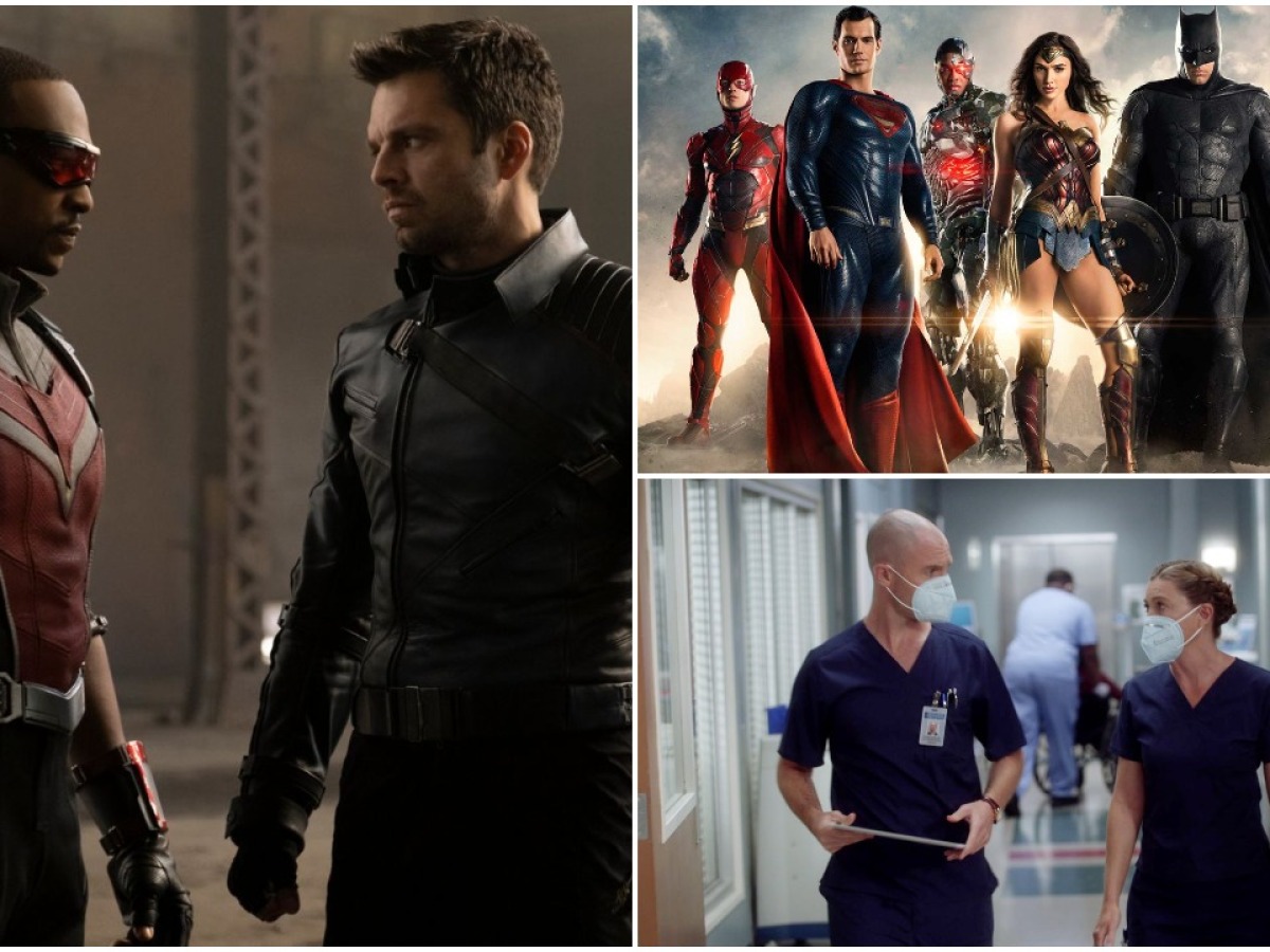 falcon and the winter soldier, liga spravodlivosti, greys anatomy,