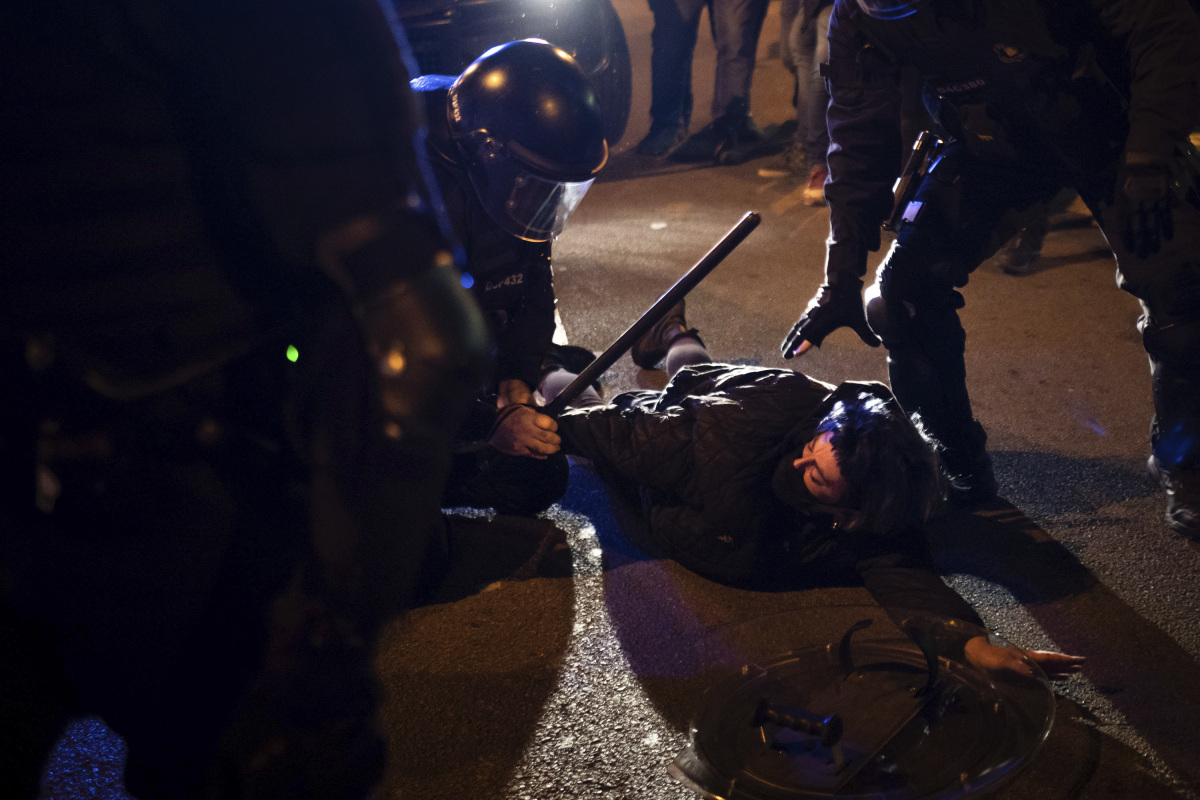 Spain Rapper Protests