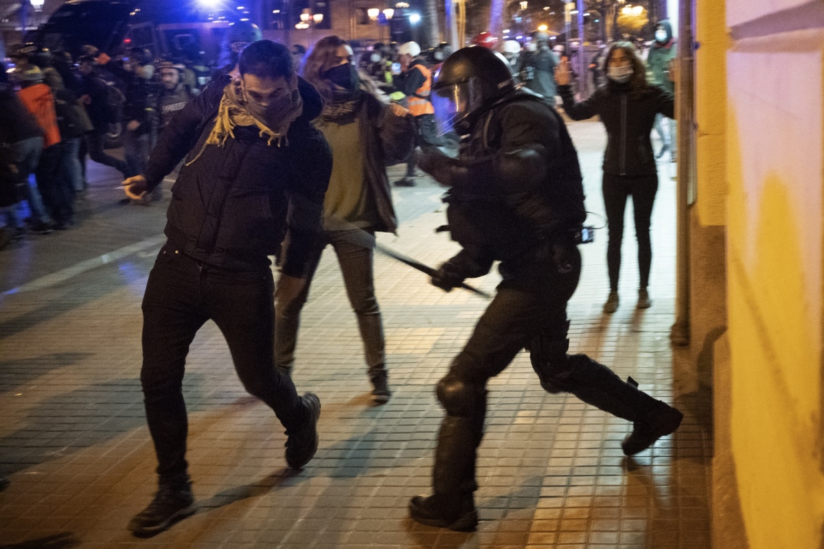 Spain Rapper Protests
