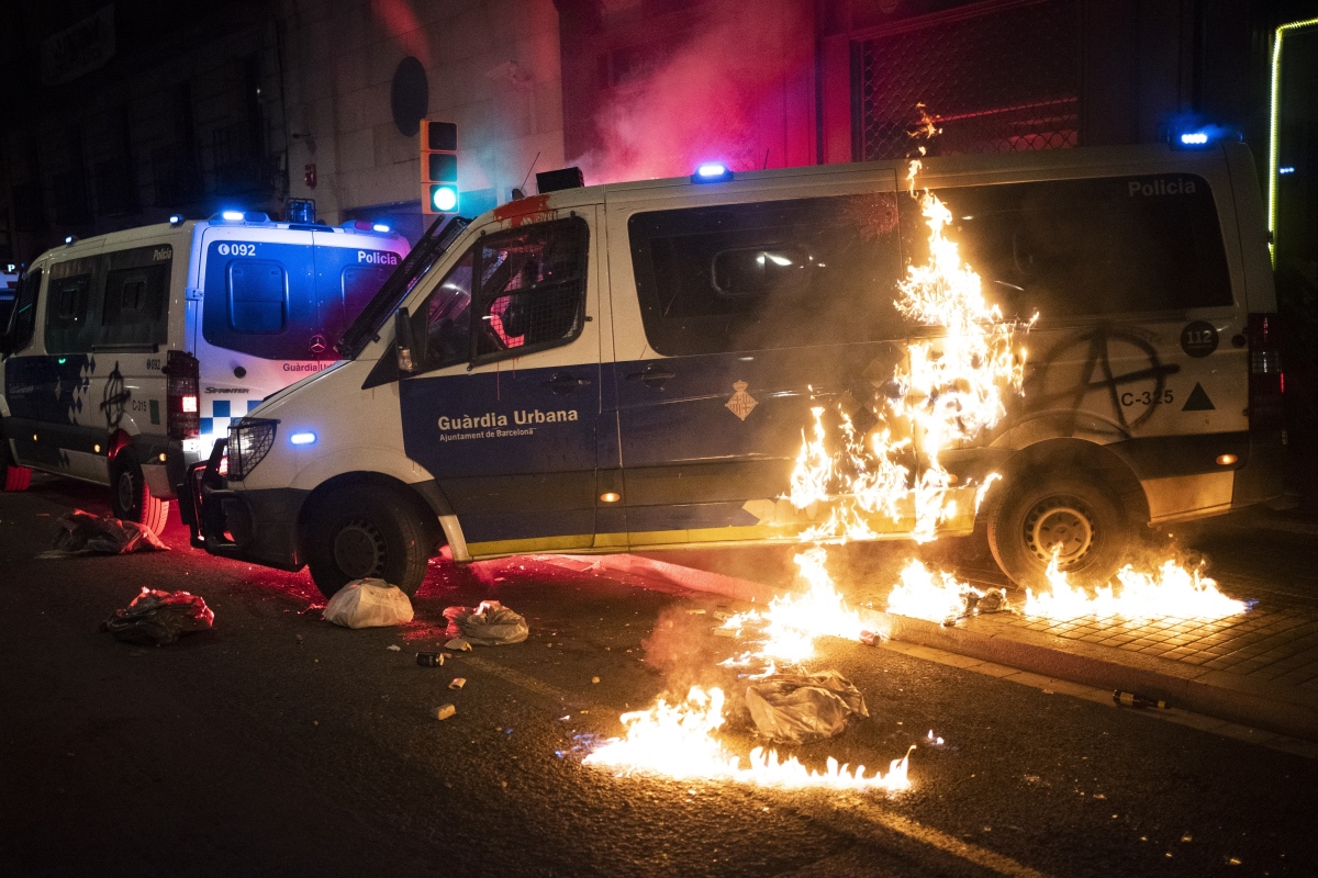 APTOPIX Spain Rapper Protests