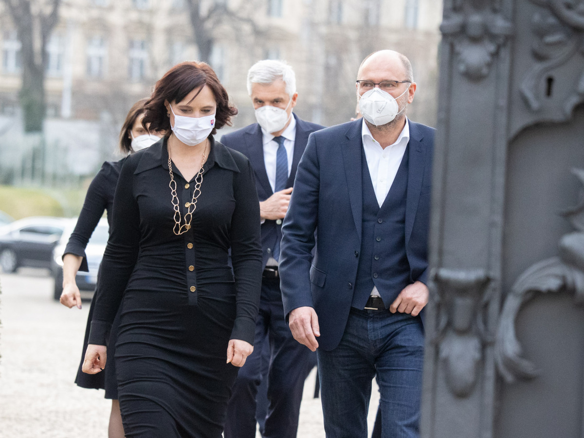 Remišová, Sulík, Korčok, po návšteve u prezidentky Čaputovej