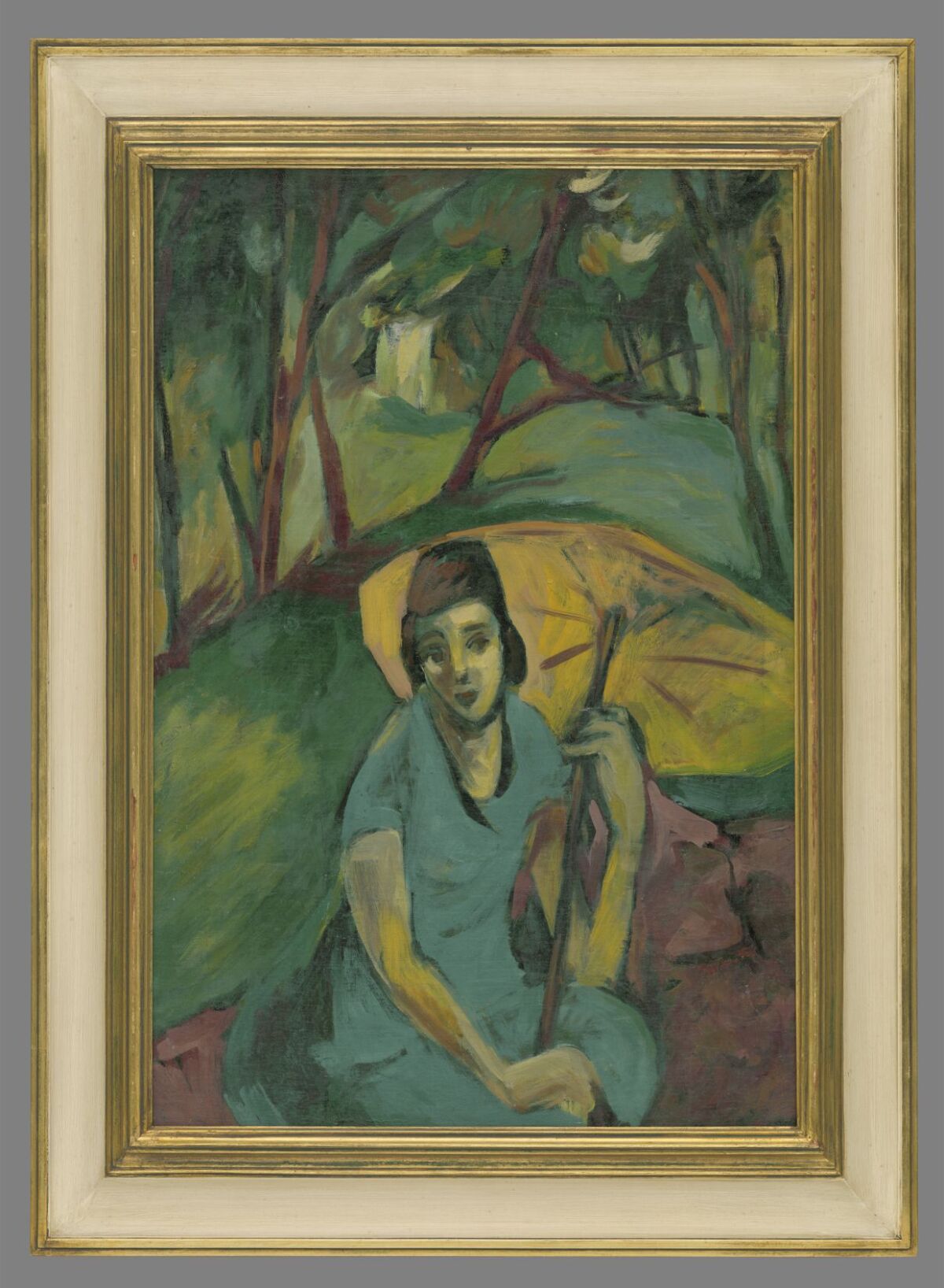 Eugen Nevan: Žena so žltým dáždnikom, 1940-45