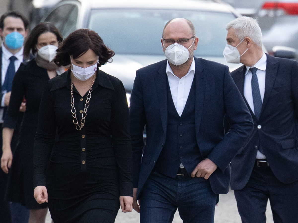 Remišová, Sulík, Korčok,  po návšteve prezidentky