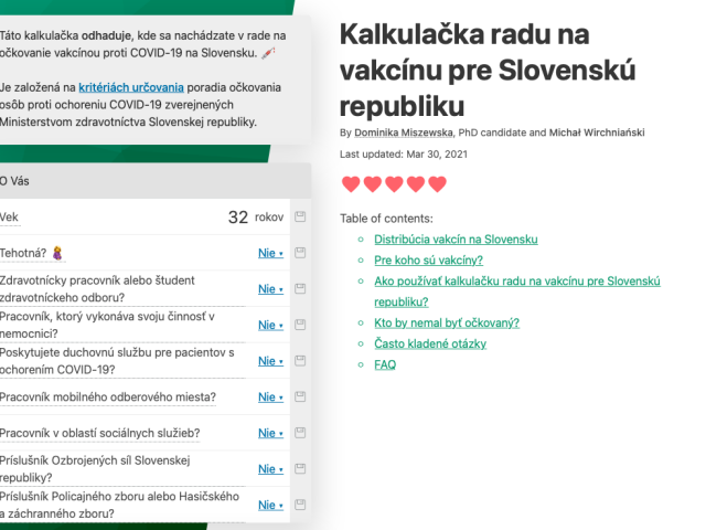 Omni Calculator, kalkulačka, koronavírus