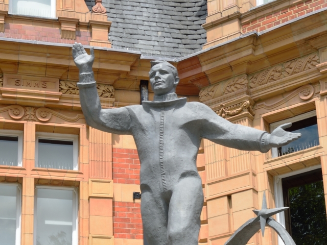 Londýn, socha, Greenwich, Jurij Gagarin