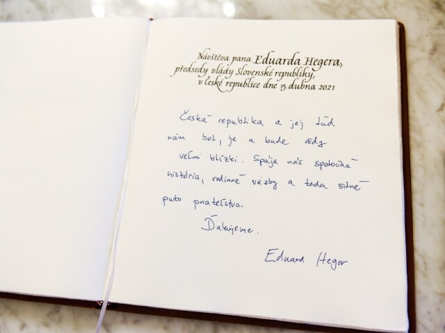 Eduard Heger, podpis,