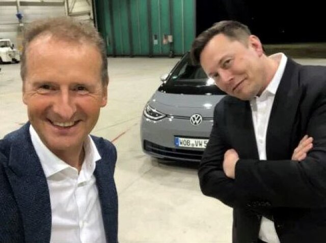 Herbert Diess a Elon Musk - 2020