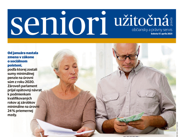 Seniori, U6itočná pravda titulka 17. 4. 2021