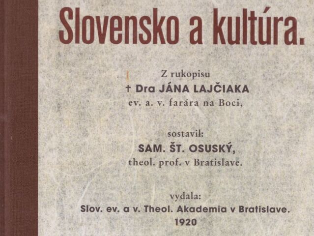 kniha slovensko a kultura lajciak