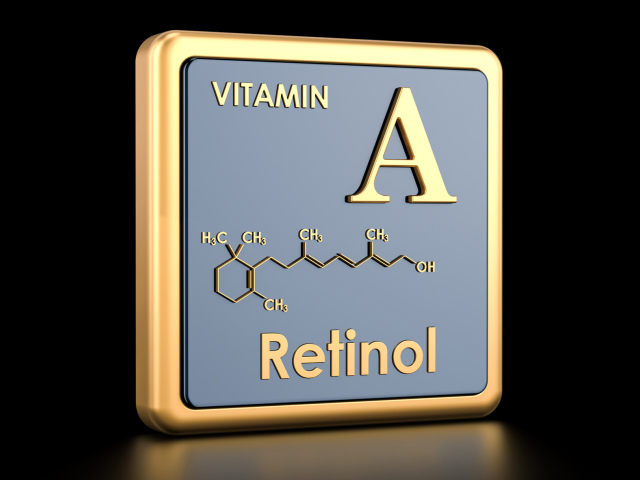 vitamín A, retinol, molekula