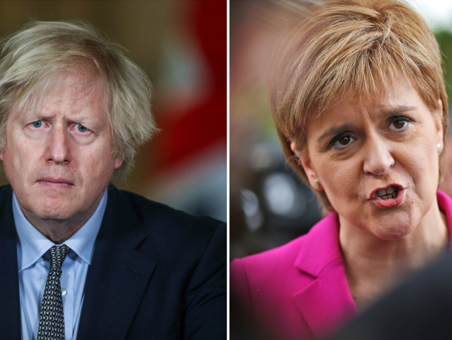 Boris Johnson / Nicole Sturgeonová /