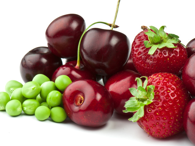 fresh ripe Berries photographed closeup isolated on a white background.