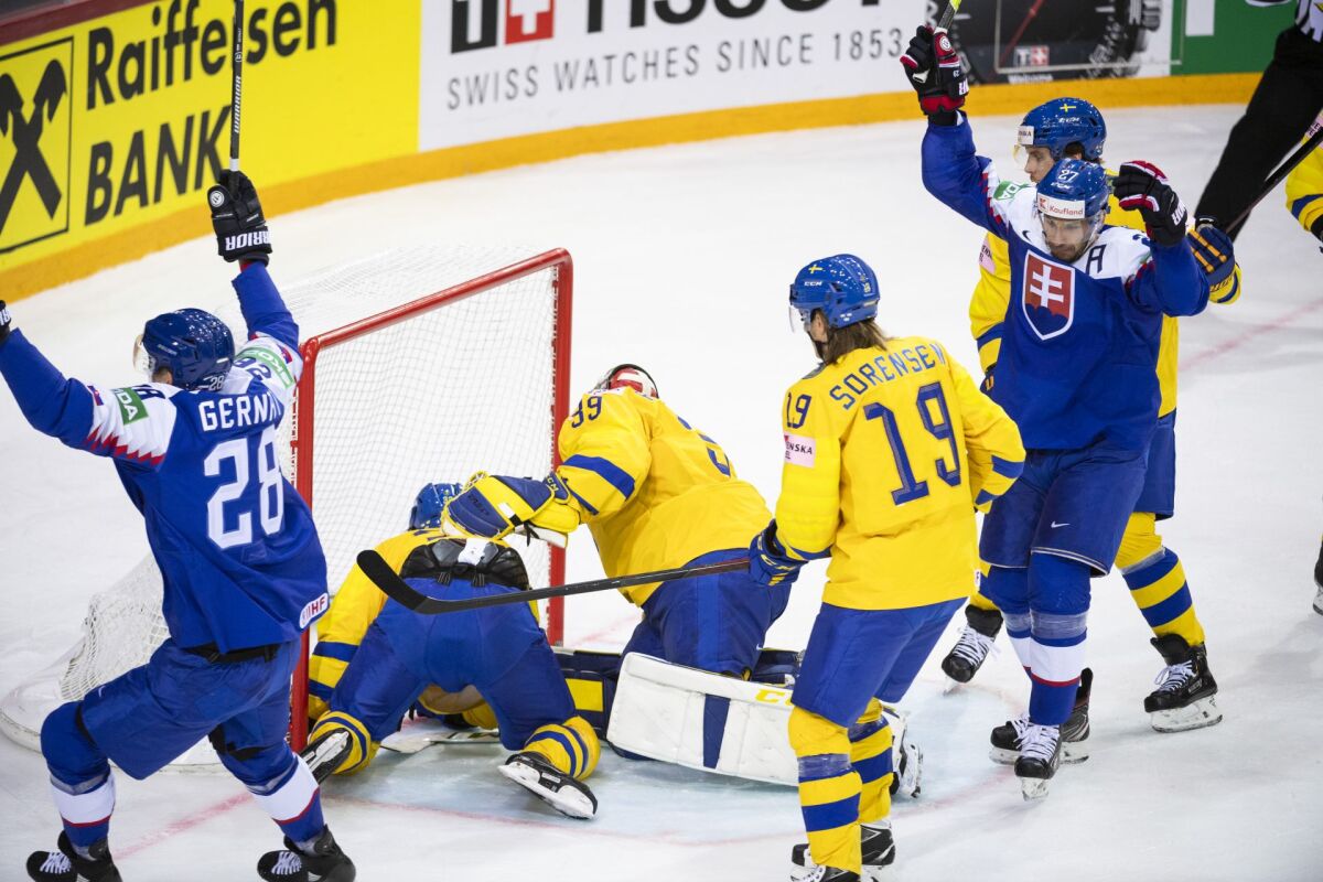Lotyšsko MS2021 Hokej A SR Švédsko Slovensko