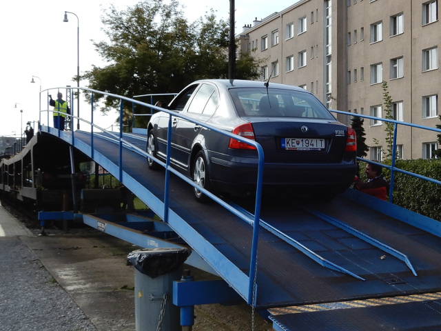Autovlak, preprava áut, Košice