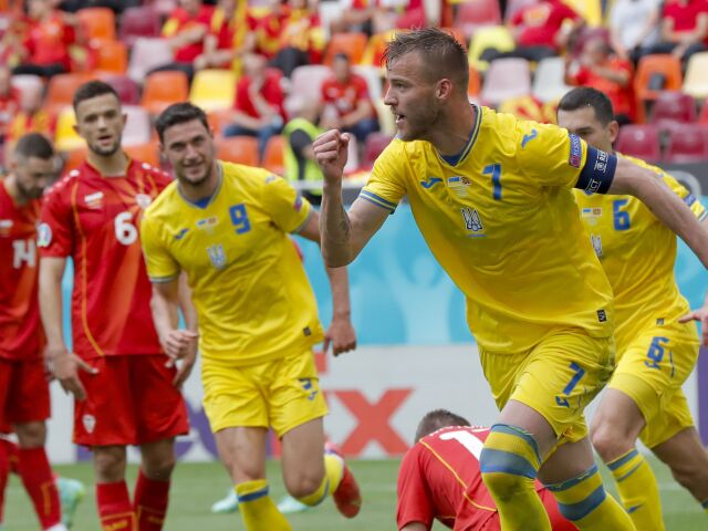 Rumunsko futbal ME2020 C Ukrajina Severné Macedónsko