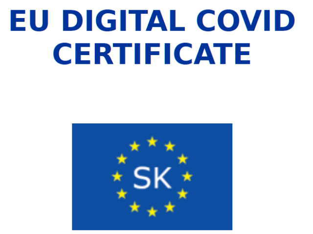 Covid pas, digitálny dertifikát