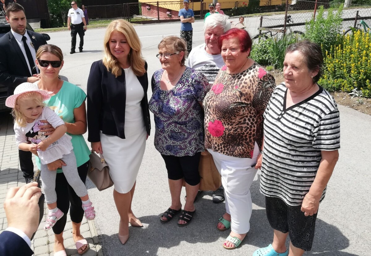Prezidentka Zuzana Čaputová v Oravskej Polhore.