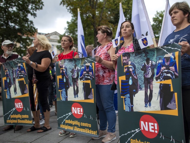 Vilnius / Litva / Protest / Imigrácia /