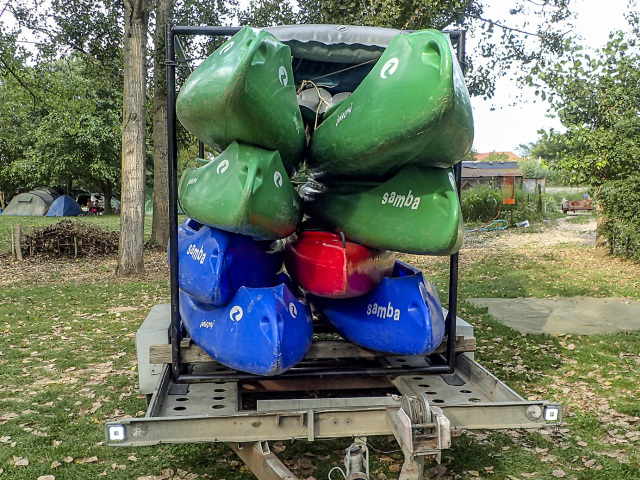 čln, vodáci, Hron, splav, Samba