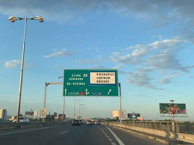 zjazd z Prístavného mosta
