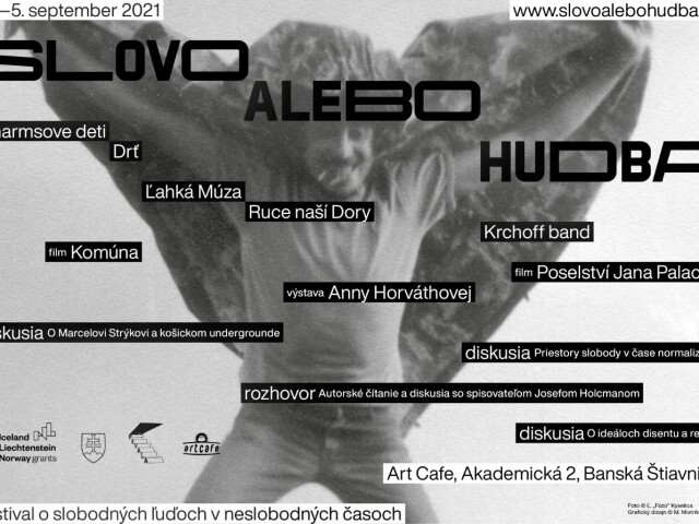 Plagát k festivalu SLovO aleBO huDbA