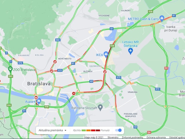 doprava bratislava kolóny
