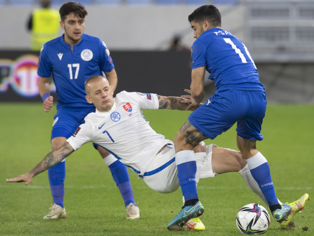 SR Bratislava šport Futbal MS2022 kval. H Cyprus BAX