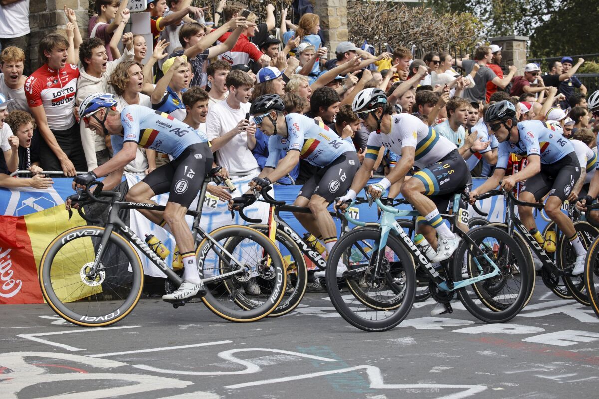 Tim Declercq, Wout van Aert, Tiesj Benoot, Michael Matthews