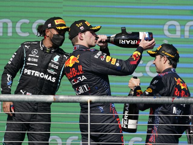 Max Verstappen, Lewis Hamilton, Sergio Pérez