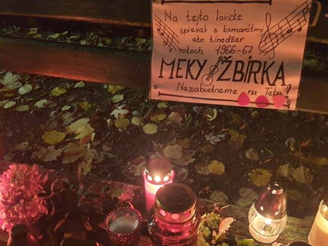 Miro Žbirka, lavička, Račianske mýto