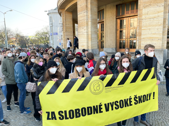 protest, študenti, VŠ, Univerzita Komenského