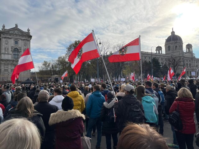 Rakúsko, protest, Viedeň