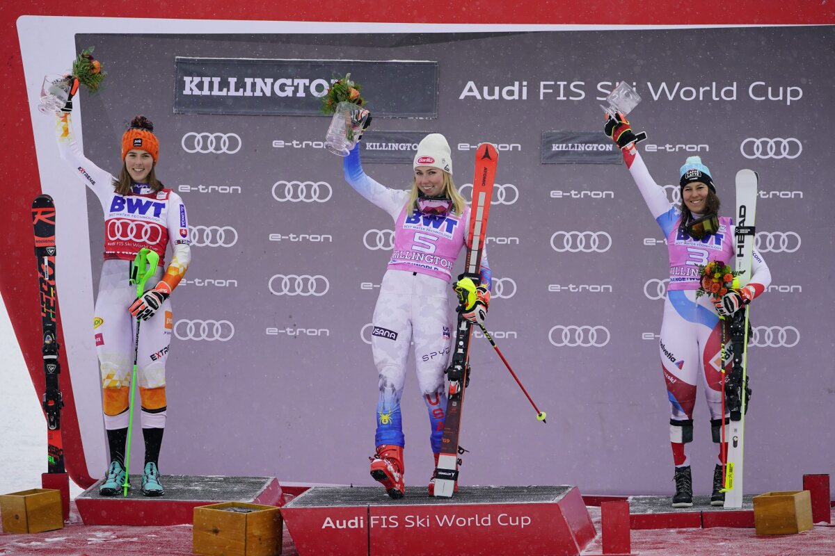 USA SR Lyžovanie SP 2.kolo slalom ženy Shiffrinová Vlhová