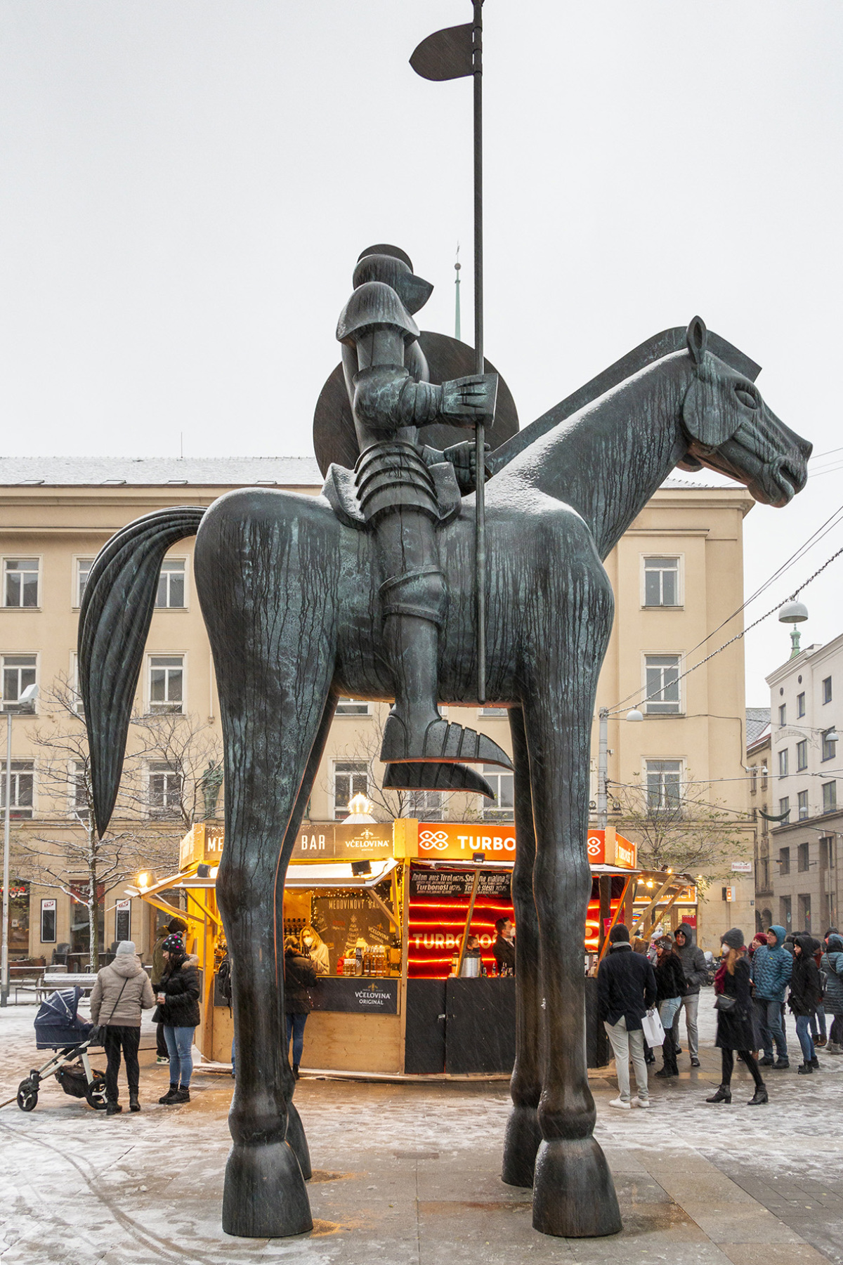 Brno, socha, jazdec, kôň, Jošt Lucemburský
