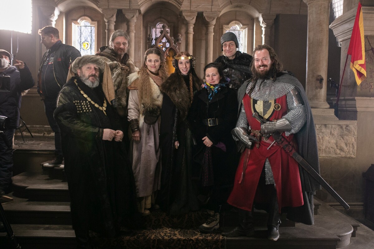 Herci s reziserkou filmu M.C.Solcanskou