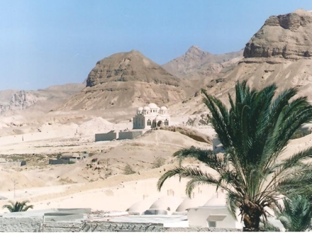 Vianoce koptsky klastor v Egypte