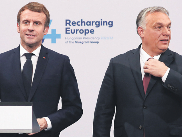 Emmanuel Macron a Viktor Orbán