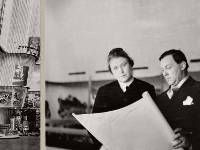 Aino and Alvar Aalto in New York world  s Fair Finnish Pavilion 1939  c  Aalto Family