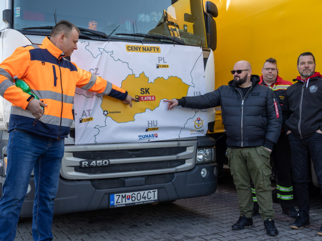Protest dopravcov zlaté piesky