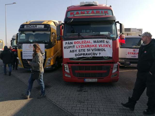 protest kamionisti bratislava