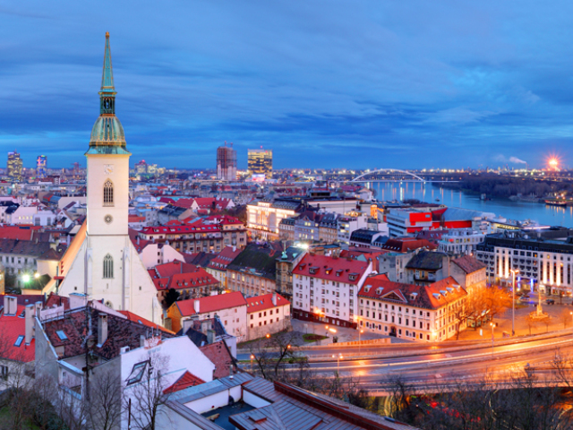 Slovakia - Bratislava at night