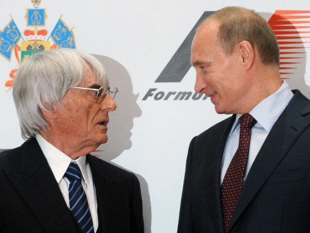 Bernie Ecclestone a Vladimir Putin.